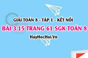 Giải bài 3.15 trang 61 Toán 8 Tập 1 SGK Kết nối tri thức